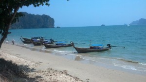 Longboats on Ao Nang Beach